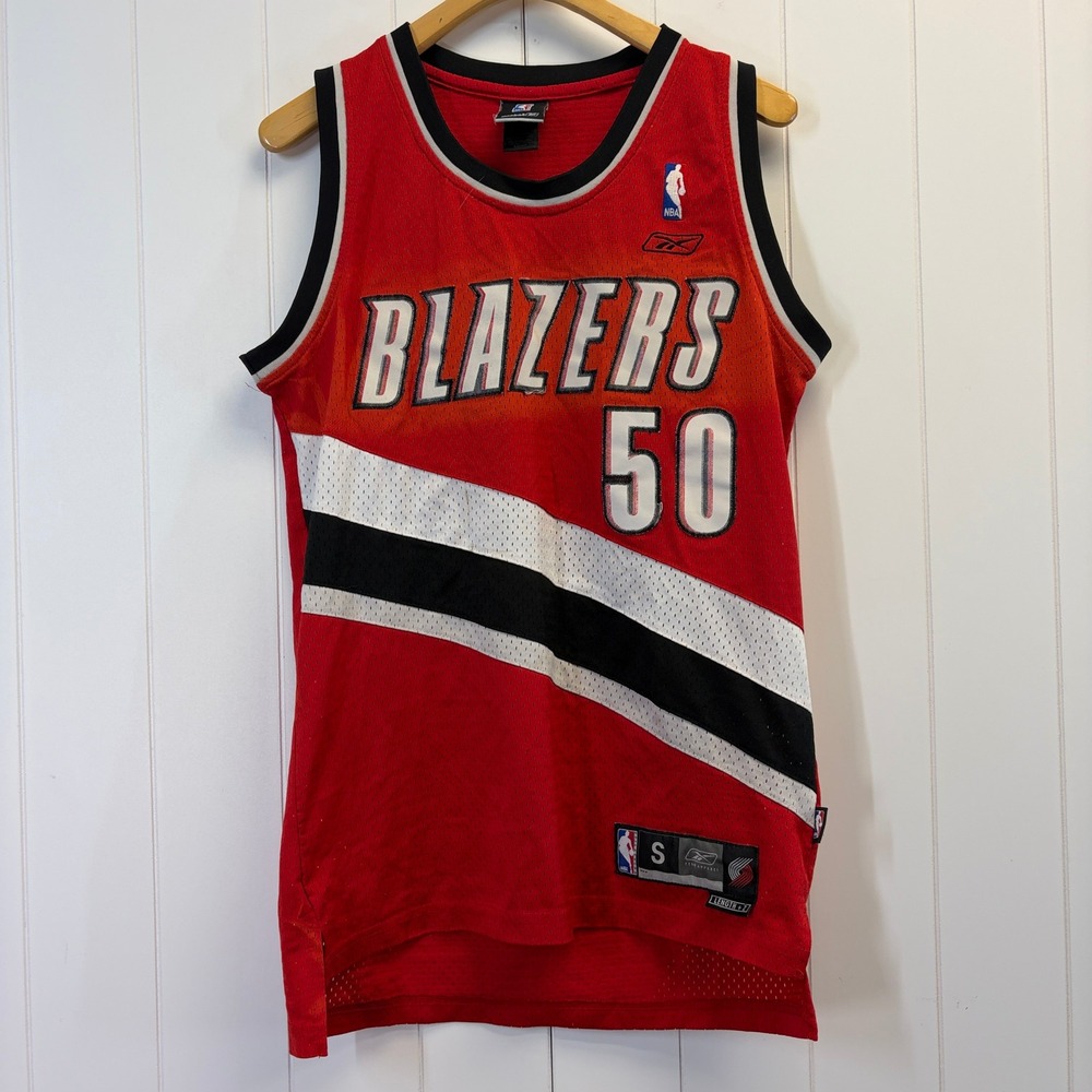 Reebock Portland Trail Blazers Y2K Basketball Jersey Mens Small Zach Randolph 50
